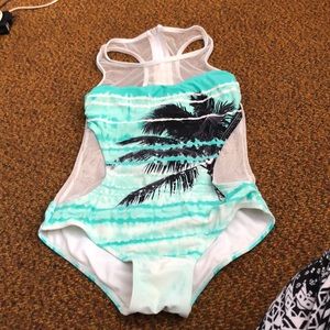 One piece mesh swimsuit